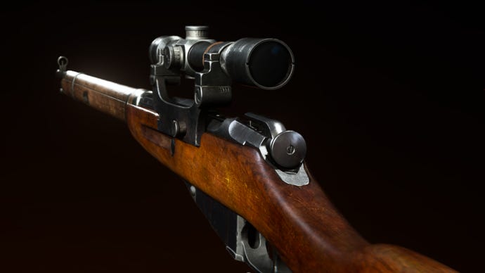 A render of the 3-Line Rifle in Call Of Duty: Vanguard, as seen from the Gunsmith preview animation screen.