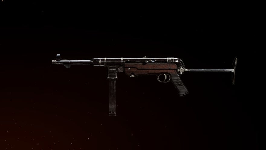 MP40 Wapenvoorbeeld tegen zwarte achtergrond in Call of Duty: Vanguard