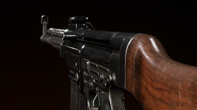 A render of the STG44 in Call Of Duty: Vanguard, as seen from the Gunsmith preview animation screen.