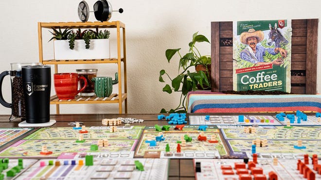 Coffee Traders board game layout