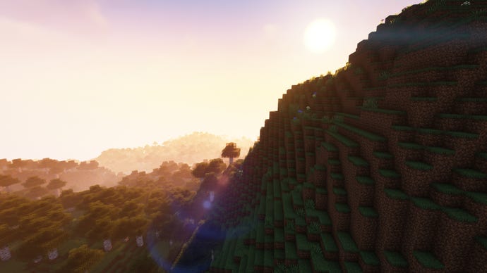 An extreme hills biome in Minecraft.