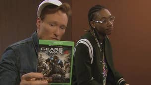 Image for Watch Clueless Gamer Conan O'Brien and Wiz Khalifa play Gears of War 4 and smoke some tree