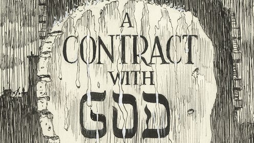 Cropped image of A Contract with God title page