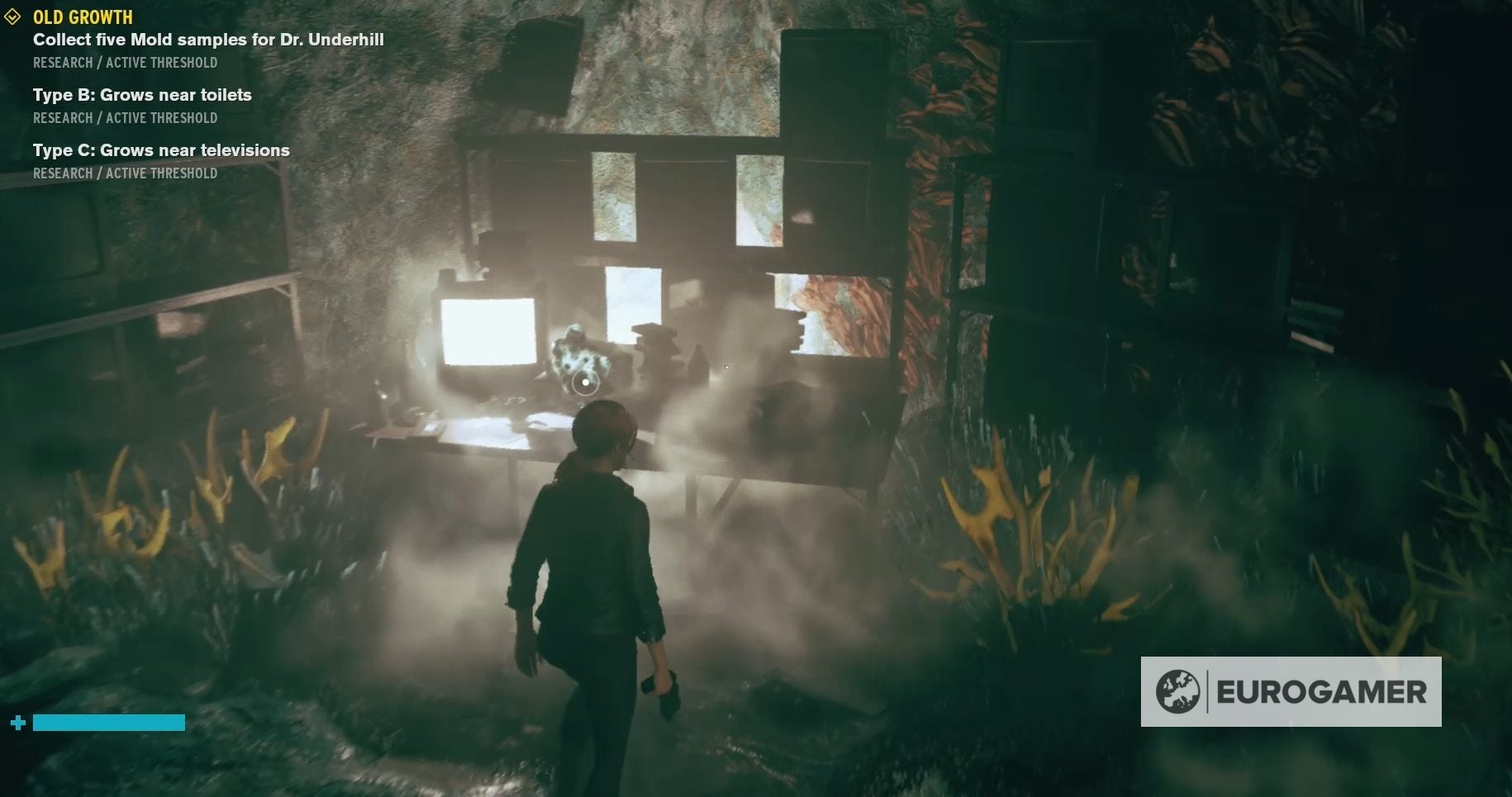 Control Old Growth finding the Mold samples and defeating Mold1