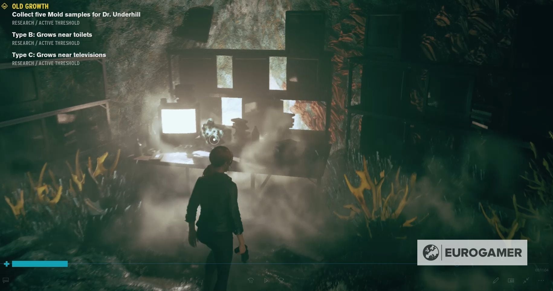 Control Old Growth finding the Mold samples and defeating Mold1