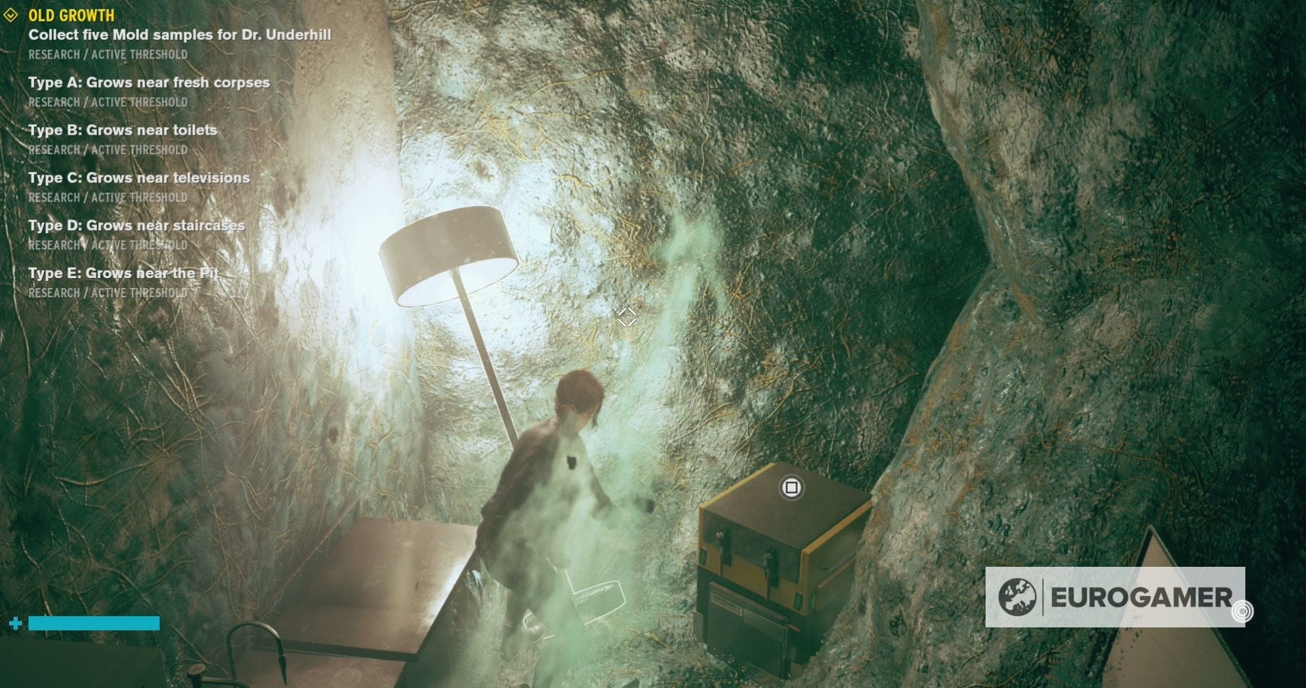 Control Old Growth finding the Mold samples and defeating Mold1