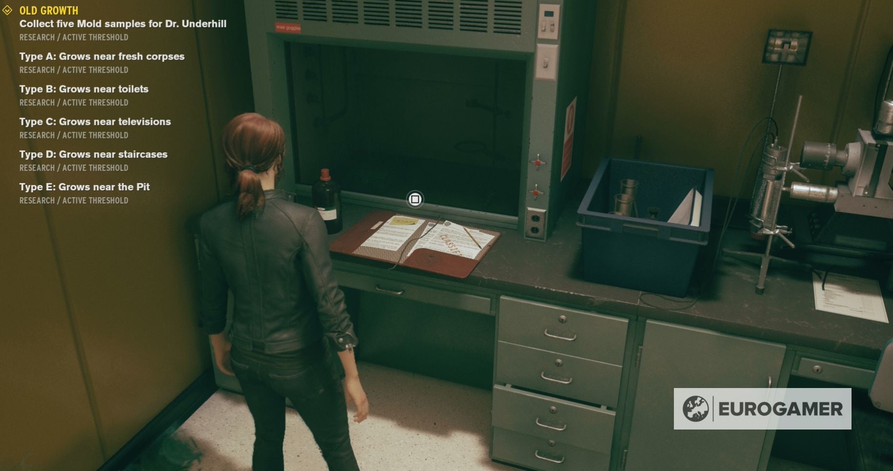 Control Old Growth finding the Mold samples and defeating Mold1