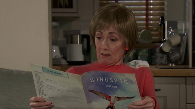 Wingspan board game in Coronation Street