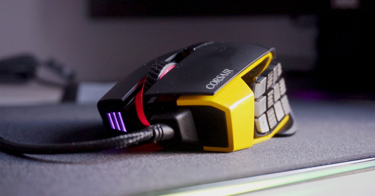 SCIMITAR PRO RGB Optical MOBA/MMO Gaming Mouse — Yellow