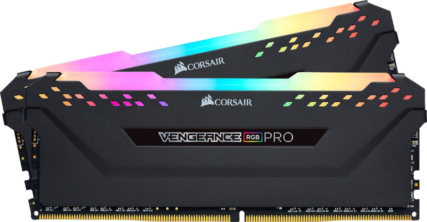 Two sticks of Corsair Vengeance RGB Pro RAM.