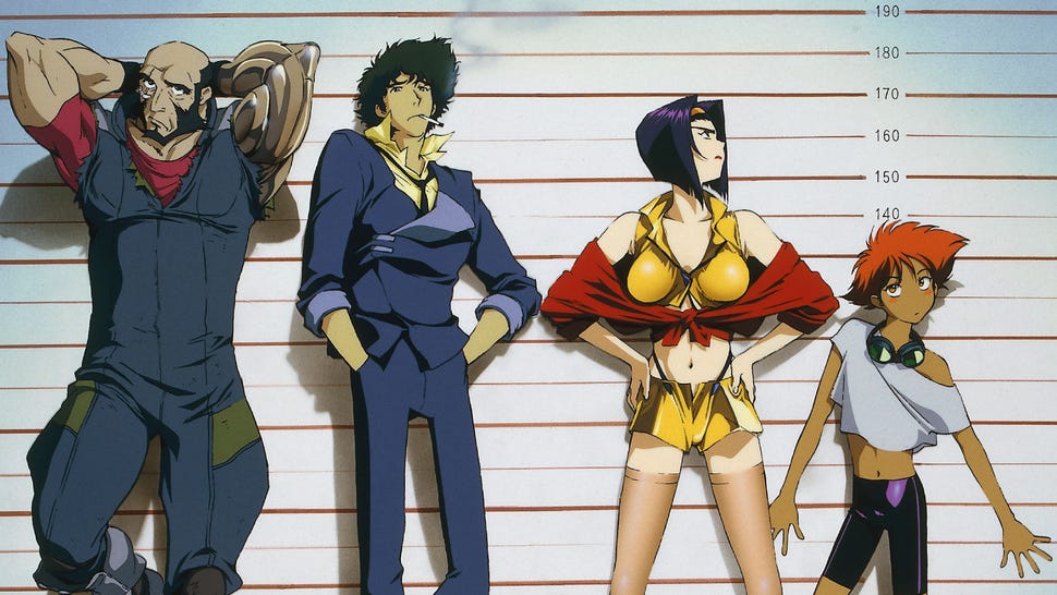 The crew of the Bebop from the Cowboy Bebop anime series