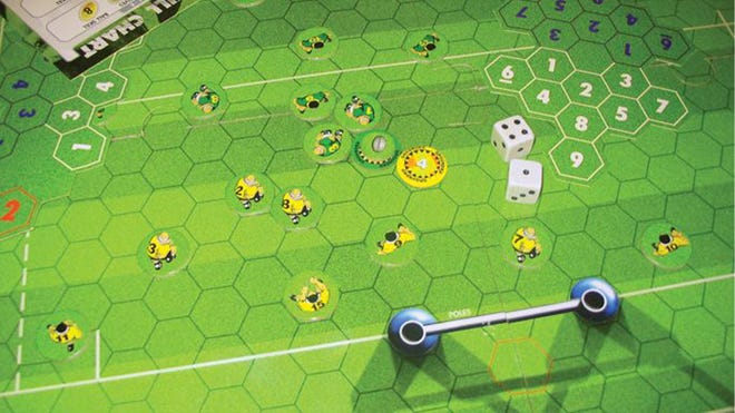 Crash Tackle Rugby board game layout