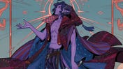 The front cover of Critical Role: The Mighty Nein Origins - Mollymauk Tealeaf.
