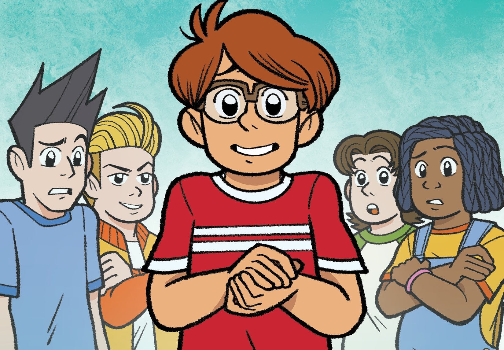 Cover Reveal Rex Ogle and Dave Valeza’s new Graphix series Four Eyes