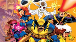 Cropped image of X-Men cartoon poster