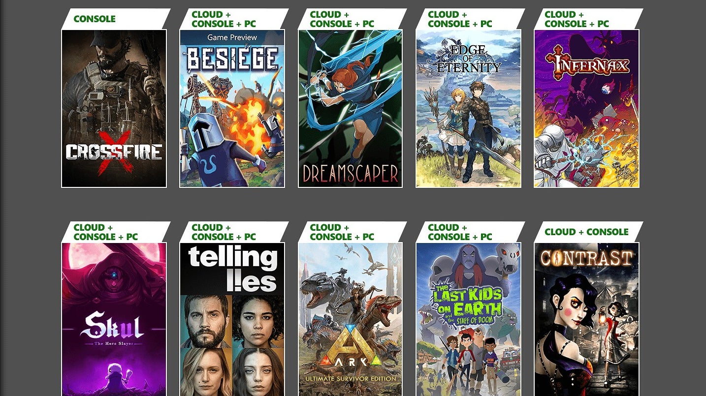 Xbox game pass upcoming deals games august 2020