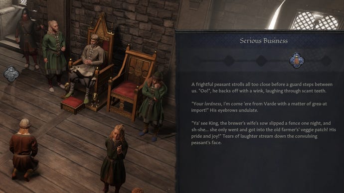A king gets down to Serious Business in Crusader Kings 3