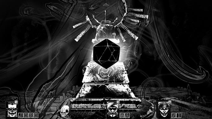 A black gem sit on an altar in Cryptmaster