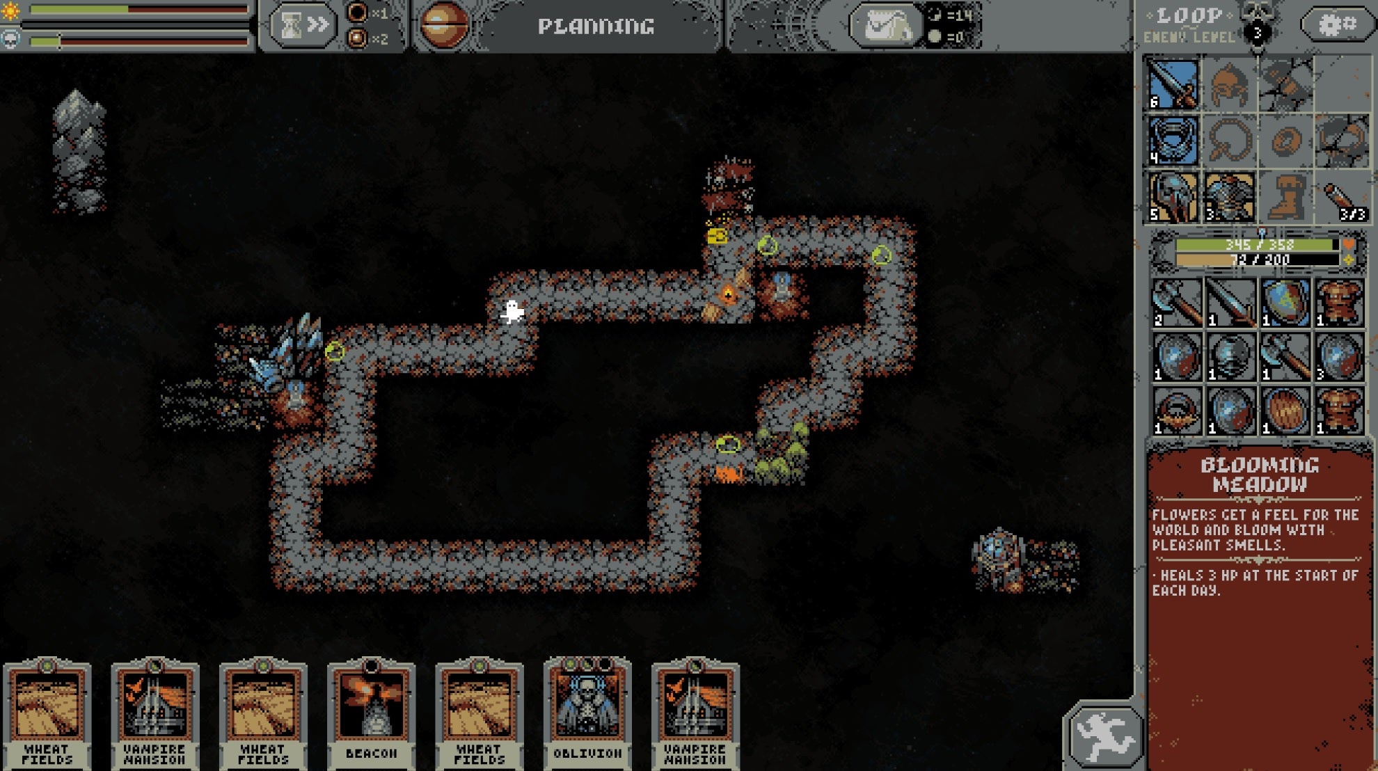 Loop Hero jak działa karta Chrono Crystals Eurogamer.pl