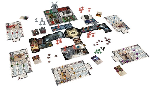 Cthulhu: Death May Die board game gameplay layout