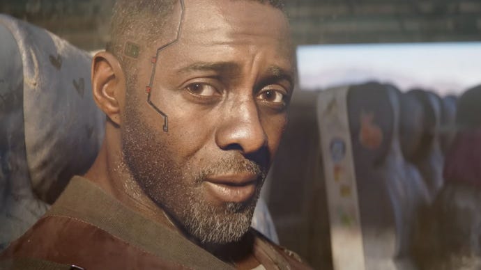 Idris Elba as Solomon Reed in Cyberpunk 2077: Phantom Liberty.