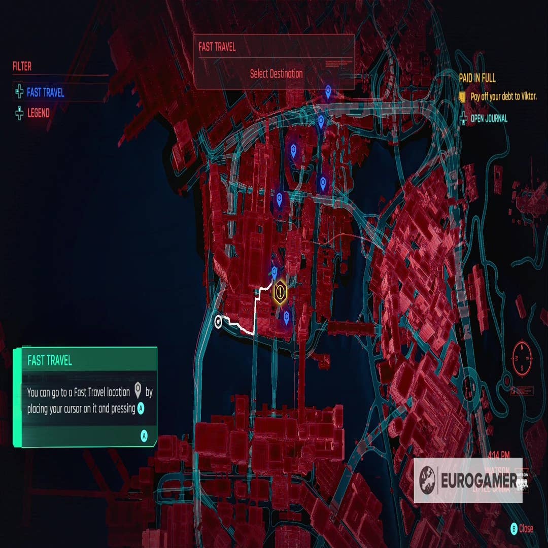 Cyberpunk 2077 map size, fast travel, locations and more explained
