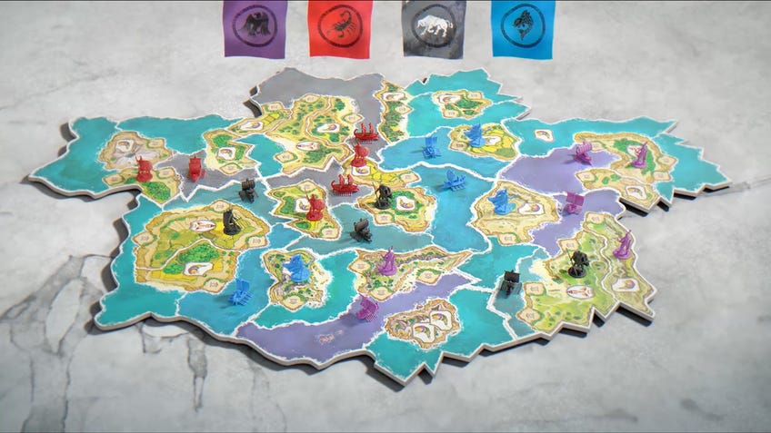 Board spill of Cyclades Legendary Edition from the board game's KS campaign