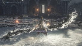 The Ashen One wielding the Blades Of Conquest in a screenshot from the Dark Souls 3 mod Blades Of Ashina.