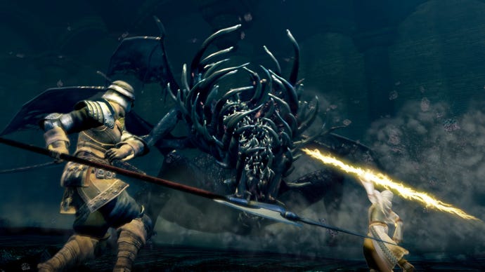 Dark Souls Remastered gaping dragon boss fight