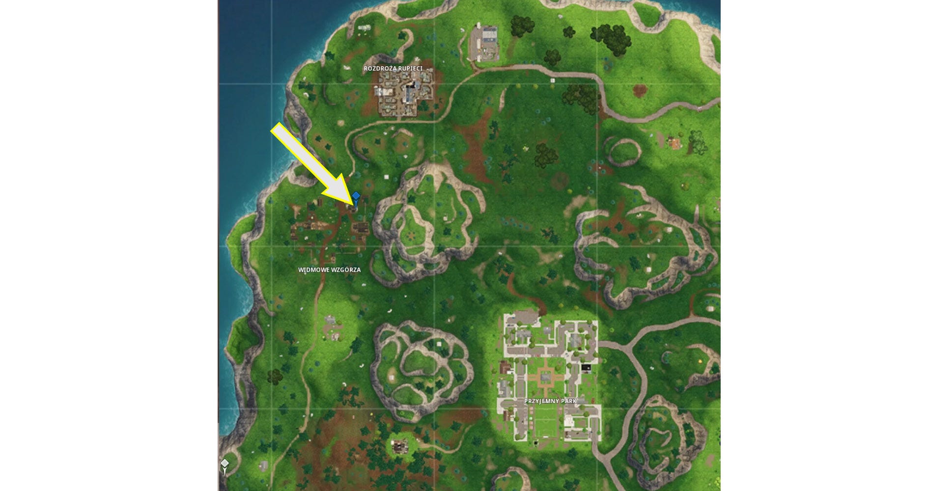 Fortnite - wyzwanie: Kieruj się mapą skarbów z Butnego Brzegu