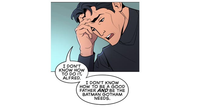 Cropped panel featuring Bruce Wayne