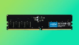 a single stick of crucial ddr5 ram is pictured