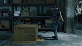 Sam stares at a box in the Death Stranding Director's Cut trailer.