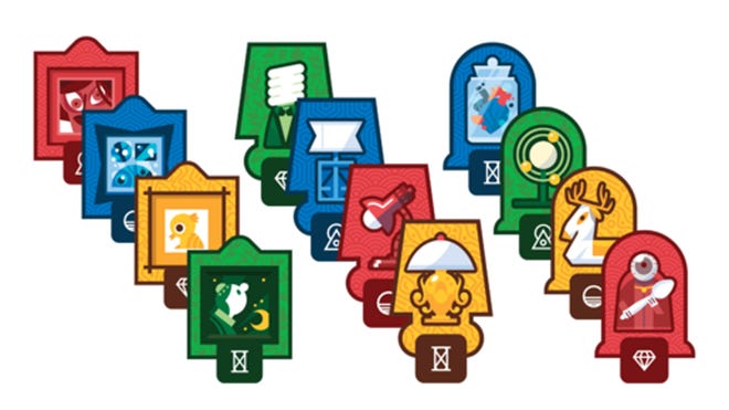Decoram board game pieces