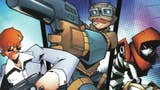 TimeSplitters 2's cover artwork showing stylised characters wielding guns.