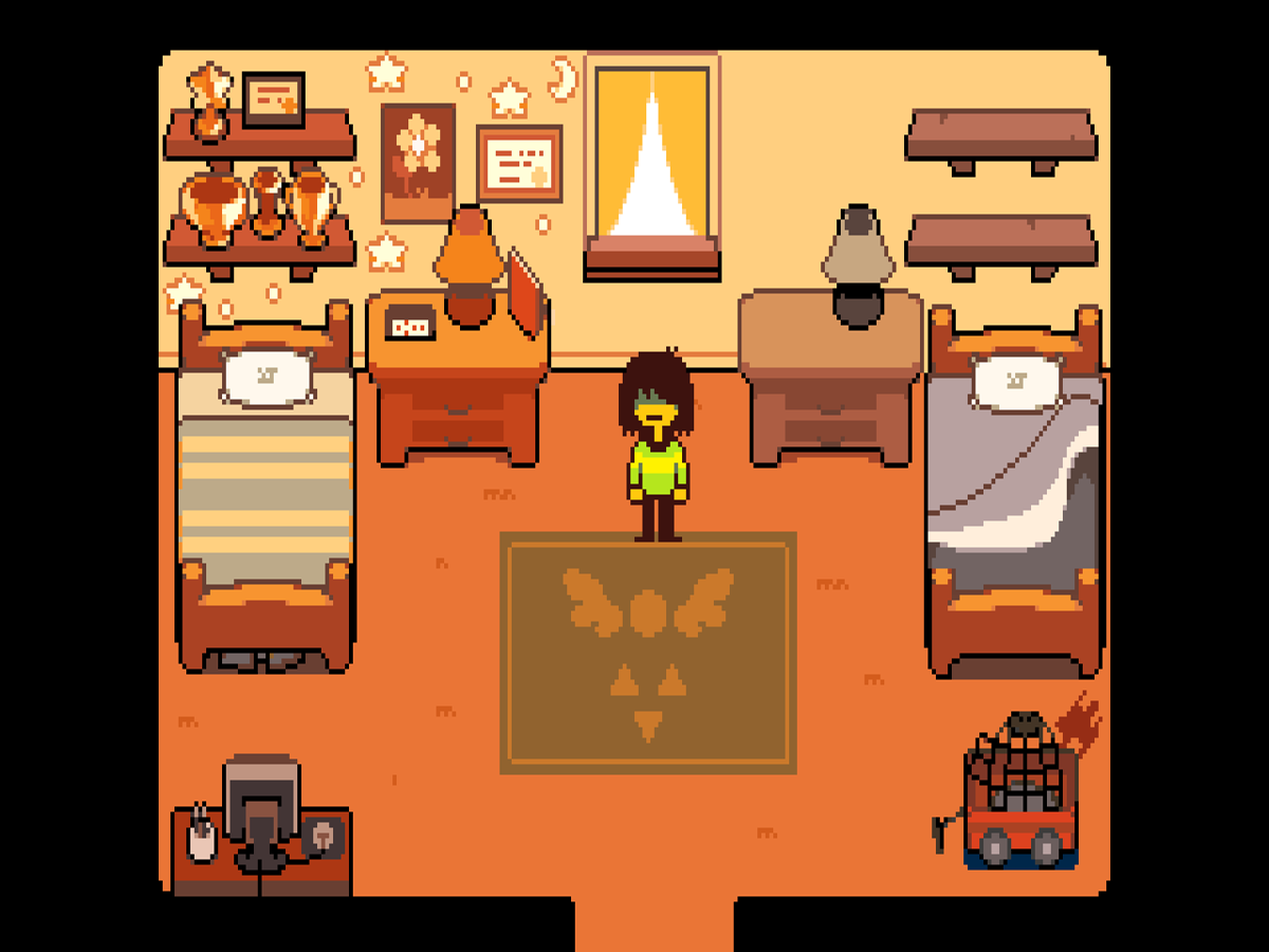 sorry that it is too small but HERE YA GO! (also i've found a undertale  sprite folder online) ill do another room next! : r/Deltarune