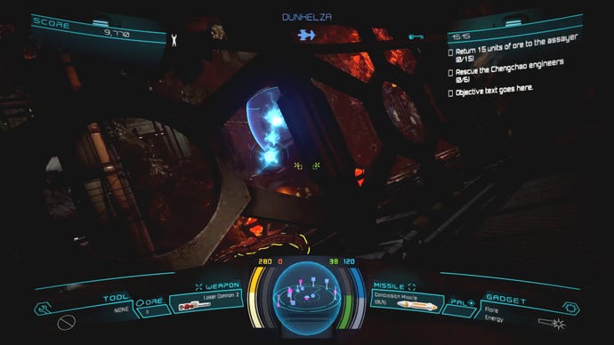 Captura de pantalla del juego de descenso