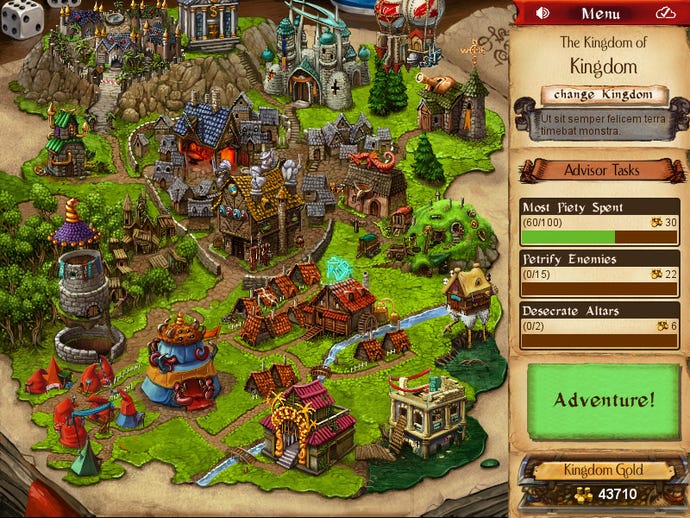 Desktop Dungeons' kingdom map