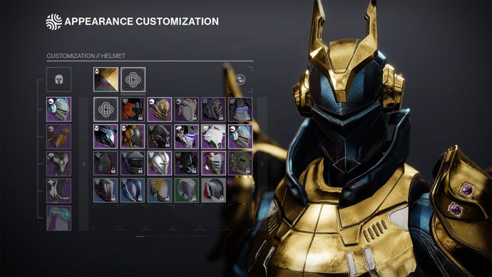 A peek at the new appearance customisation screen coming to Destiny 2 with season 14.