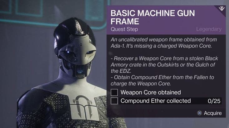 Destiny 2 Machine Gun Frame quest steps: Weapon Core locations, Black Armory Crates and Powerful ...