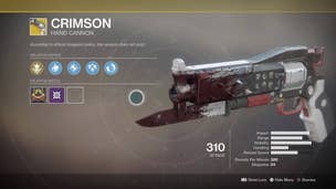 Destiny 2: Curse of Osiris - check out the Crimson, a Red Death-like Exotic hand cannon, in this video