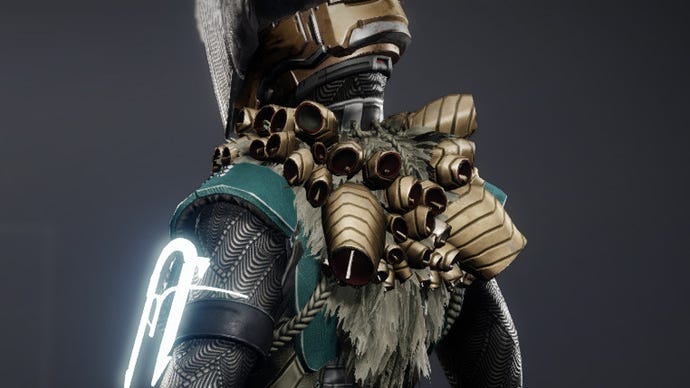 A Destiny 2 Warlock wearing the Iron Forerunner coat.