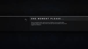One moment please loading message for Destiny 2