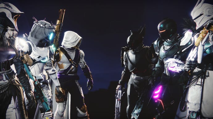 Two Trials Of Osiris teams face off at the start of a match in a Destiny 2 screenshot.