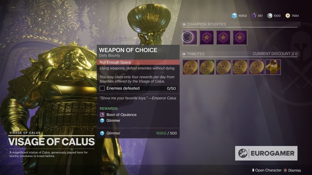 Destiny 2 Bad Juju Quest Steps: How The Tribute Hall And Boon Of ...