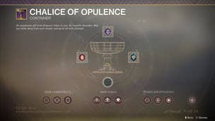 Destiny 2: Chalice of Opulence crafting and upgrade guide