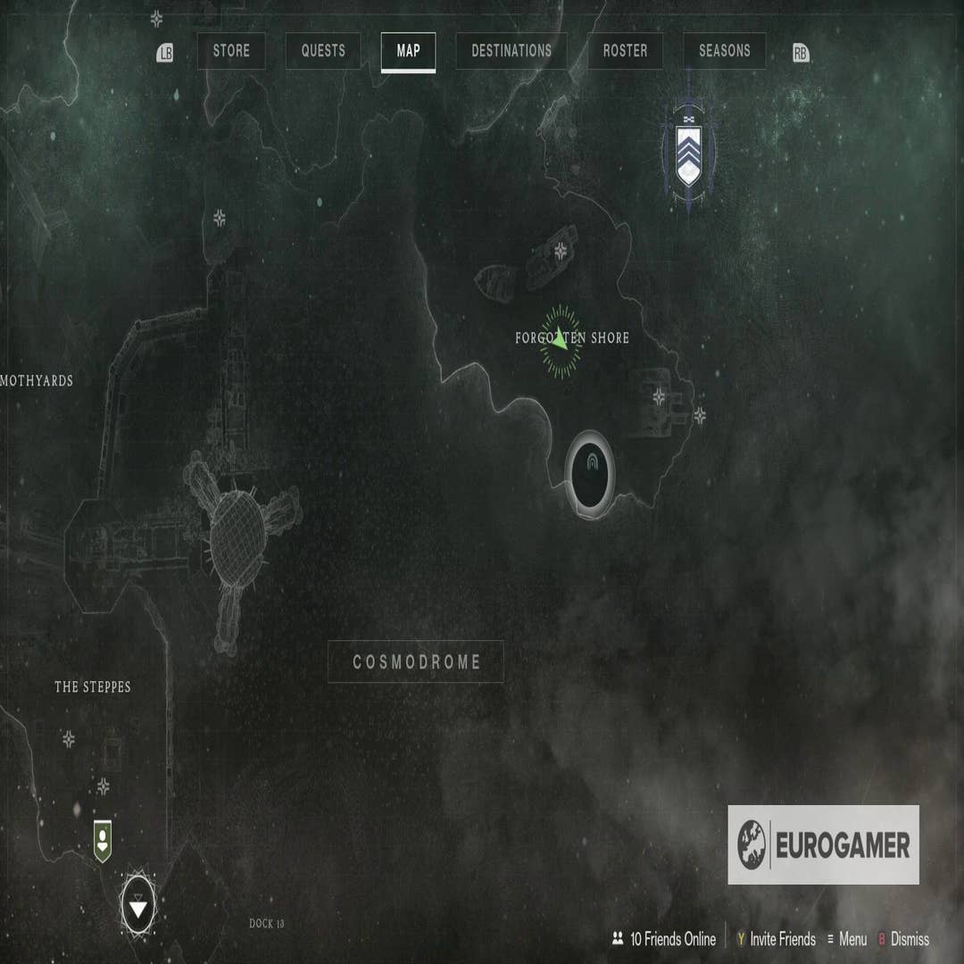 Map of the Cosmodrome