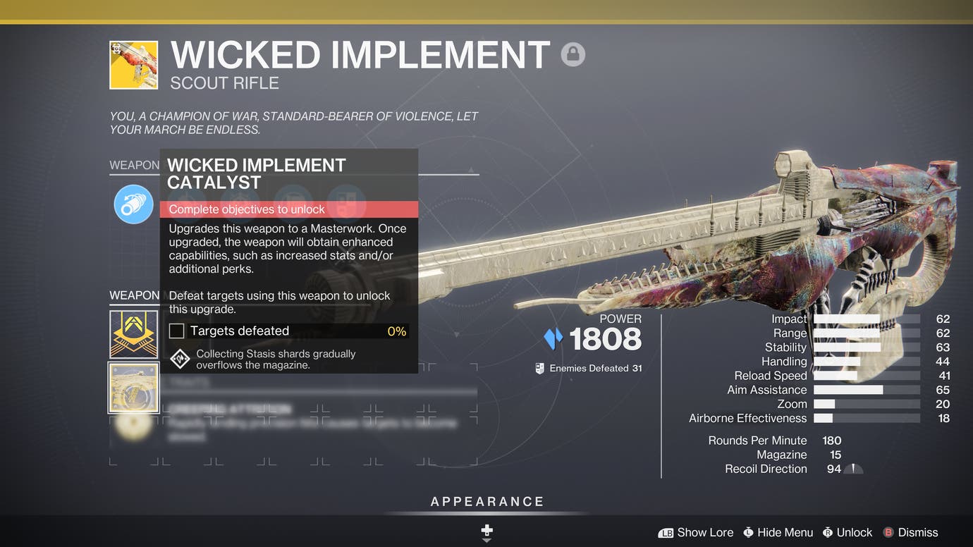How to get Wicked Implement Catalyst and Tier 7 Pressure Trials in