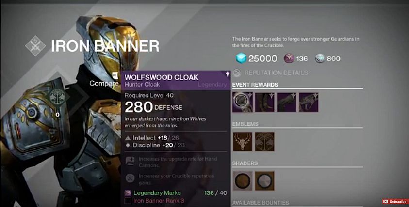 Destiny's Iron Banner is back and here's what Lord Saladin is selling in the Tower VG247