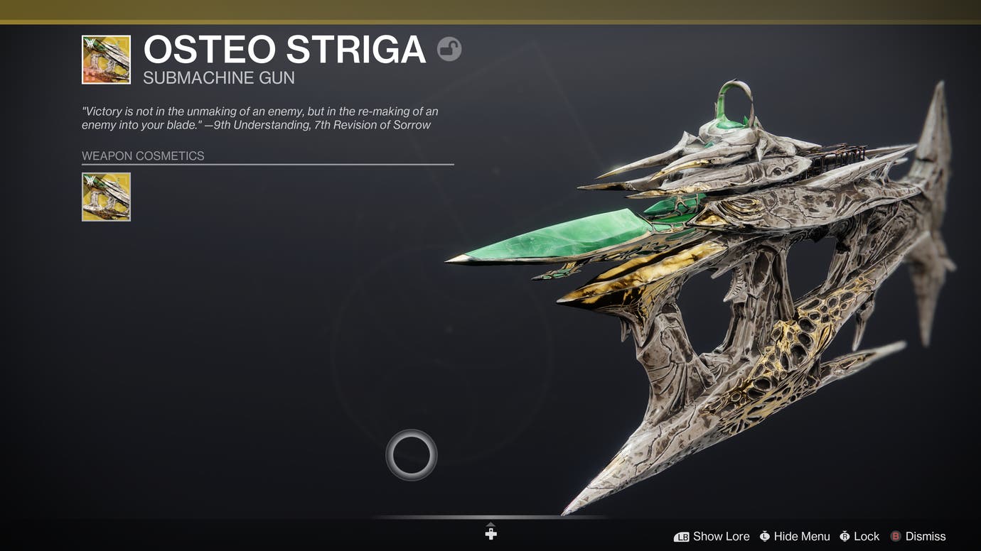 Destiny 2 Osteo Striga god roll and how to unlock explained | Eurogamer.net